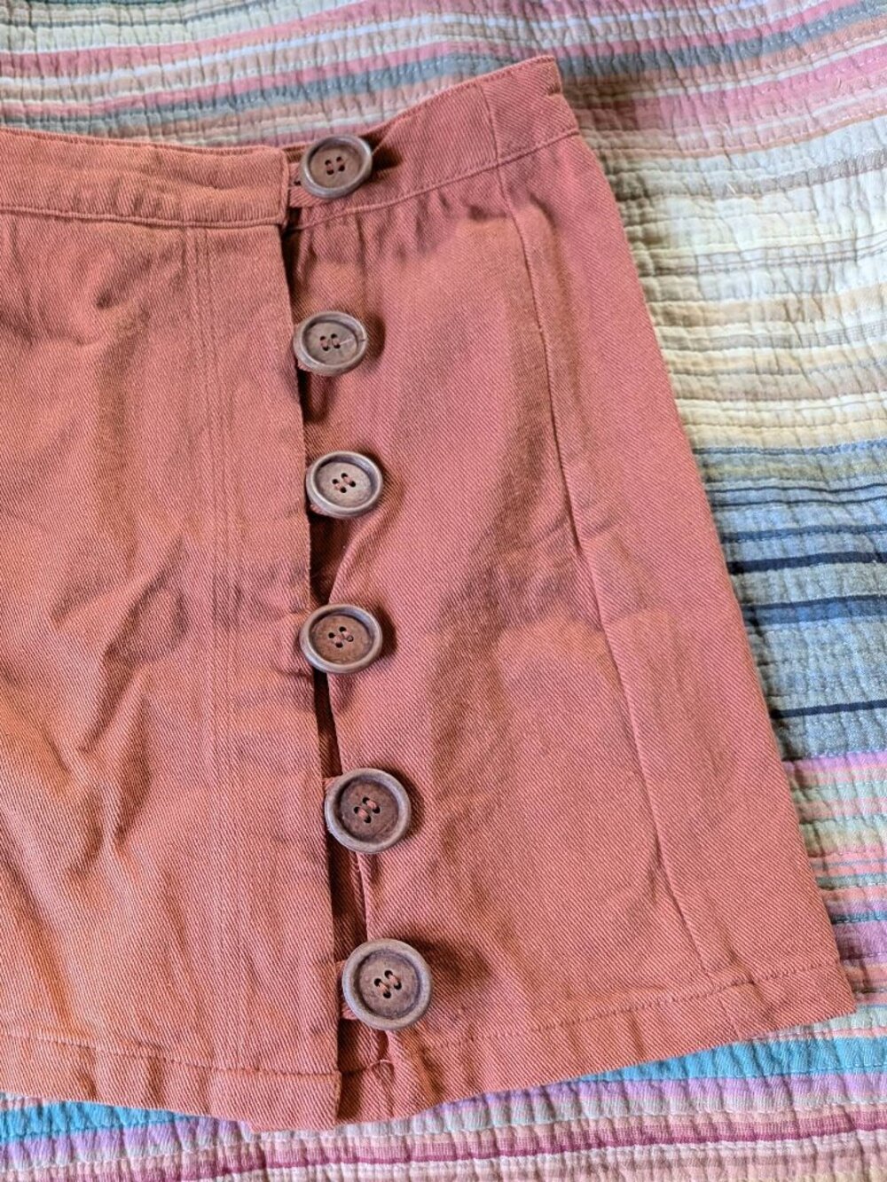 SHEIN Button-Front Mini Skirt